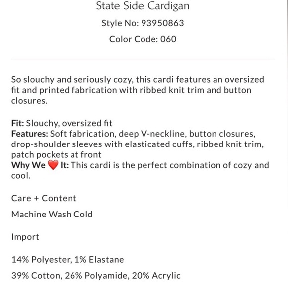 Free People State Side Cardi in Yellow Leopard Combo NWOT - Picture 6 of 8